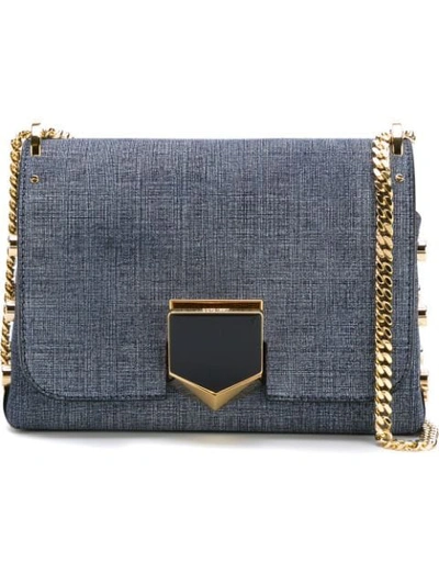 Jimmy Choo Kleine 'lockett' Schultertasche In Blue