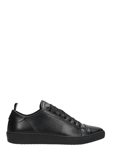 Ylati Footwear Sorrento Low Black Leather Sneakers