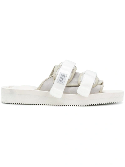 Suicoke Touch Strap Moto Sandals - White