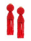 Oscar De La Renta Beaded Clip-on Earrings