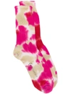 Suicoke Tie Dye Socks In Pink