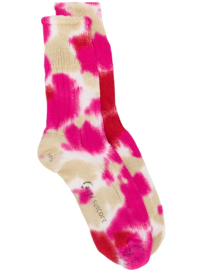 Suicoke Tie Dye Socks In Pink