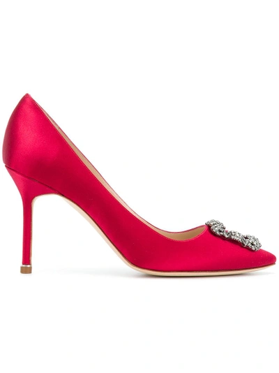 Manolo Blahnik Hangisi 90 Pumps In Red