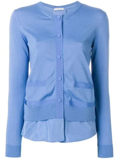 Moncler Front Buttoned Up Sweater In Blue