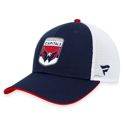 Fanatics Branded  Navy Washington Capitals 2023 Nhl Draft On Stage Trucker Adjustable Hat