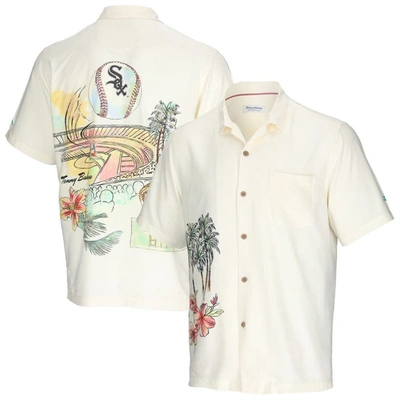 Tommy Bahama Cream Chicago White Sox Paradise Fly Ball Camp Button-up Shirt