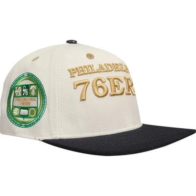 Post Cream/black Philadelphia 76ers Album Cover Snapback Hat