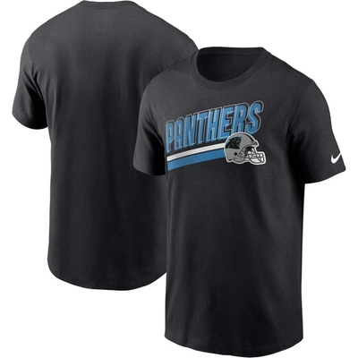 Nike Black Carolina Panthers Essential Blitz Lockup T-shirt In Black