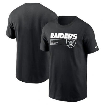 Nike Black Las Vegas Raiders Division Essential T-shirt In Black