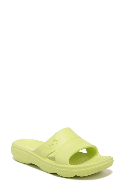 Ryka Women's Restore-slide Sport Slides In Green Eva