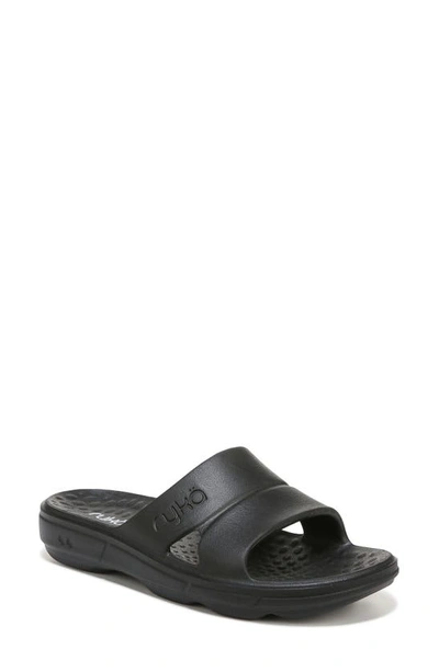 Ryka Women's Restore-slide Sport Slides In Black Eva