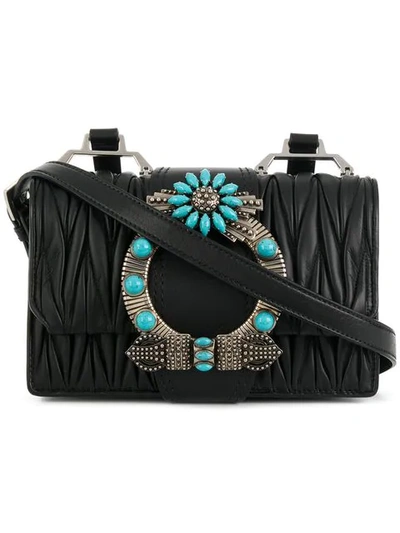 Miu Miu Lady Matelassé Crossbody Bag - Black