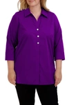 Foxcroft Pamela Non-iron Stretch Tunic Blouse In Orchid
