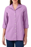 Foxcroft Pandora Non-iron Cotton Shirt In Soft Violet