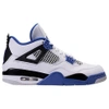 Nike Men's Air Jordan Retro 4 Basketball Shoes, White/blue