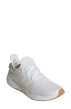 Adidas Originals Cloadfoam Pure Running Shoe In White/ White/ Zero Metallic