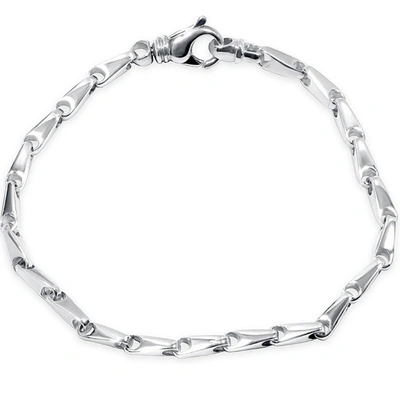 Pompeii3 Men's Link 14k Gold (22gram) Or Platinum (35gram) 4mm Bracelet 8" In Multi