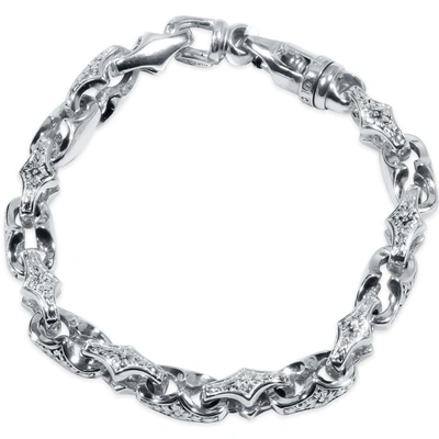 Pompeii3 Men's Designed 14k Gold (65gram) Or Platinum (104gram) 9mm Link Bracelet 8.5" In Multi