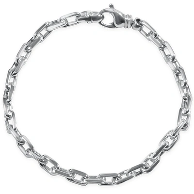 Pompeii3 Men's Link 14k Gold (20gram) Or Platinum (32gram) 5mm Bracelet 8.25" In Silver