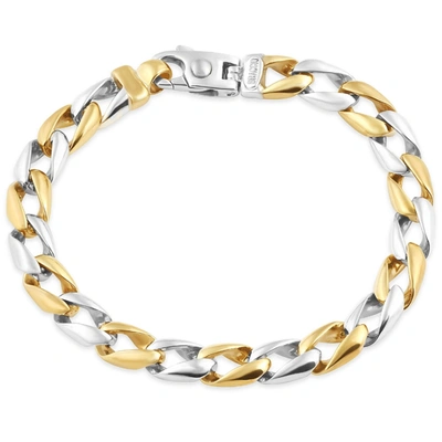 Pompeii3 Men's Link 14k Gold (32gram) Or Platinum (52gram) 8.5mm Bracelet 9" In Multi