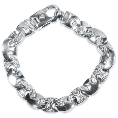 Pompeii3 Men's Designed Link 14k Gold (63gram) Or Platinum (118gram) 11mm Bracelet 8.75" In Multi