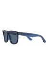 Ray Ban Reverse Wayfarer 53mm Square Sunglasses In Dark Blue