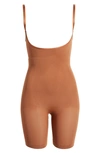 Skims Butt Enhancing Open Bust Bodysuit In Bronze