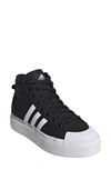 Adidas Originals Bravado 2.0 Platform Mid Skate Sneaker In Black/ White/ Black