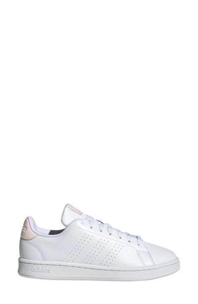 Adidas Originals Advance Tennis Sneaker In White/ White/ Wonder Quartz