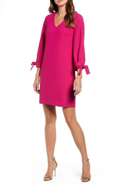 Cece Tie Sleeve A-line Dress In Plumeria