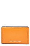 Marc Jacobs Topstitched Compact Zip Wallet In Cactus Flower