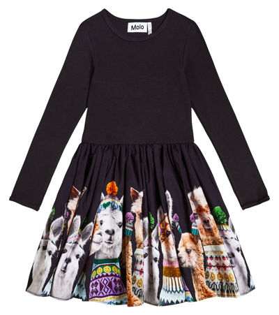 Molo Kids' Casie Photograph-print Dress In Black