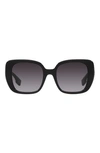 Burberry 52mm Gradient Square Sunglasses In Black