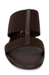 Italian Shoemakers Sadey Wedge Sandal In Tobacco