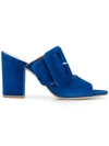Paris Texas Buckle Detail Mules In Blue