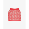 Fendi Kids' Monogram-weave Cotton And Wool-blend Skirt In Semolino+kissed