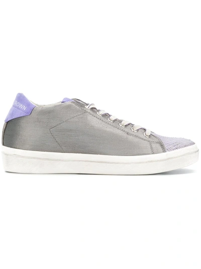 Leather Crown Metallic Low-top Sneakers