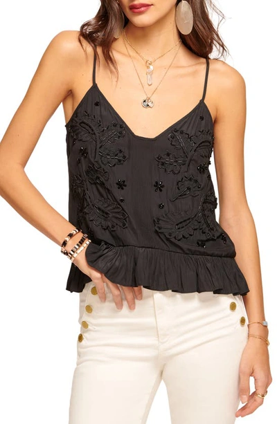 Ramy Brook Mel Beaded Tank In Black