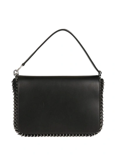 Paco Rabanne Ring Studded Clutch Bag In Black