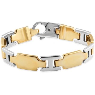 Pompeii3 Men's Cuff Link 14k Gold (79gram) Or Platinum (127gram) 11.5mm Bracelet 8.5" In Multi