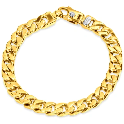 Pompeii3 Men's Cuban 14k Gold (47gram) Or Platinum (77gram) 8.5mm Link Bracelet 8.5" In Multi