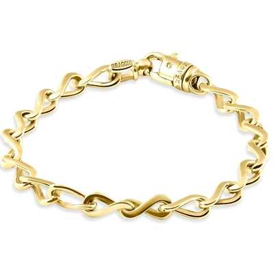 Pompeii3 Men's 14k Gold (31gram) Or Platinum (58gram) 8mm Link Bracelet 8.5" In Multi
