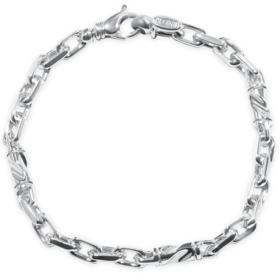 Pompeii3 Men's Figaro Link 14k Gold (26gram) Or Platinum (42gram) 5mm Bracelet 8.5" In Multi