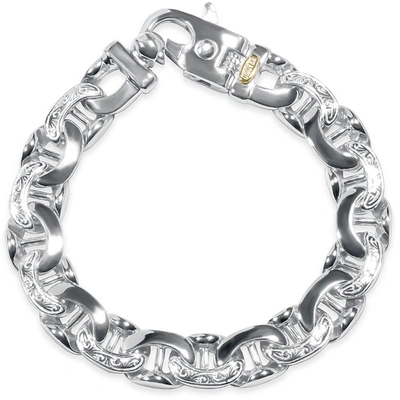 Pompeii3 Men's Designed Link 14k Gold (75gram) Or Platinum (121gram) 12.5mm Bracelet 8.5" In Multi