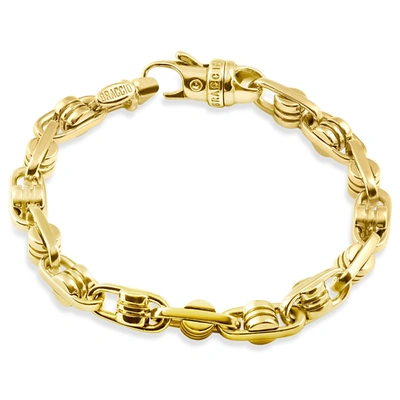 Pompeii3 Men's Link 14k Gold (78gram) Or Platinum (127gram) 8mm Bracelet 9.5" In Silver