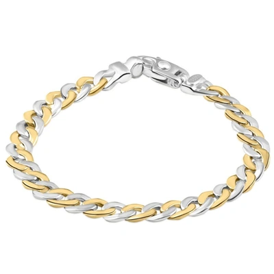 Pompeii3 Men's Cuban 14k Gold (31gram) Or Platinum (50gram) 8mm Link Bracelet 8.25" In Silver