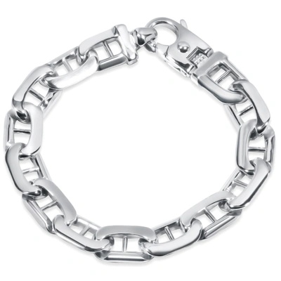 Pompeii3 Men's Marine 14k Gold (60gram) Or Platinum (112gram) 12mm Link Bracelet 8.5" In Multi