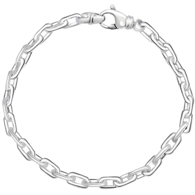 Pompeii3 Men's Link 14k Gold (23gram) Or Platinum (37gram) 5.5mm Bracelet 8.5" In Silver