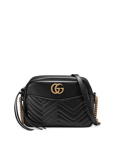 Gucci Gg Marmont 2.0 Medium Quilted Camera Bag, Black | ModeSens