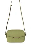 Strathberry Mosaic Leather Crossbody Camera Bag In Olive